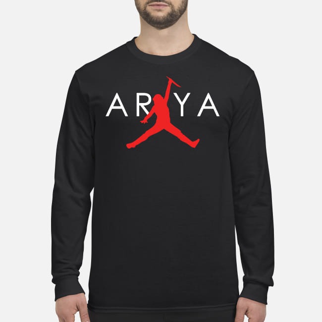 Arya Stark jordan jump men's long sleeved shirt