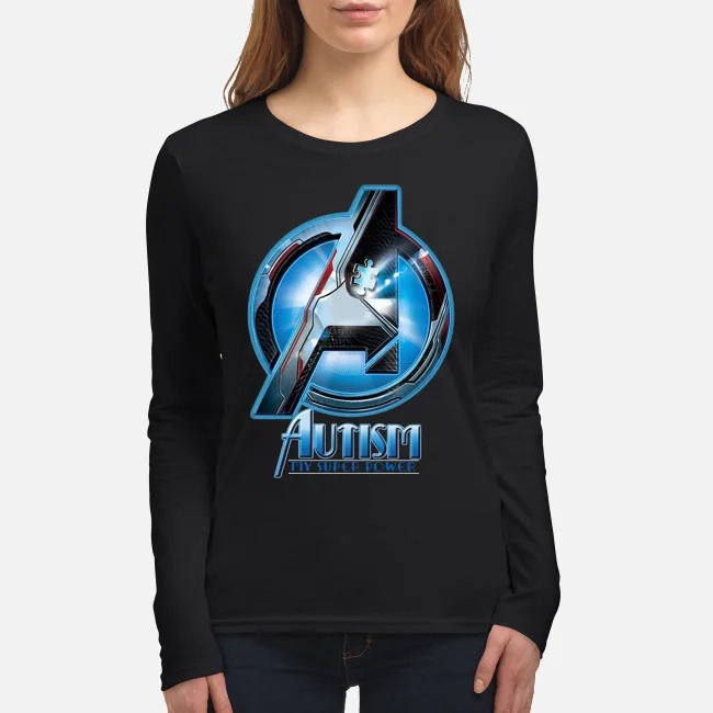 Avenger autism my super power women's long sleeved shirt