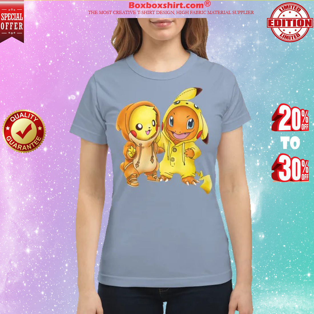 Baby pikachu hitokage charmander classic shirt