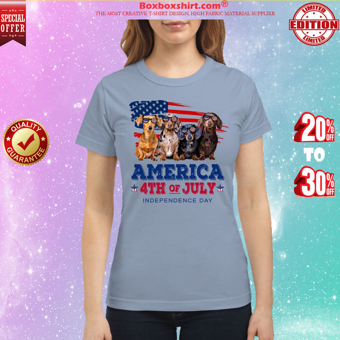 Dashmund american 4th of July independence day classic shirt