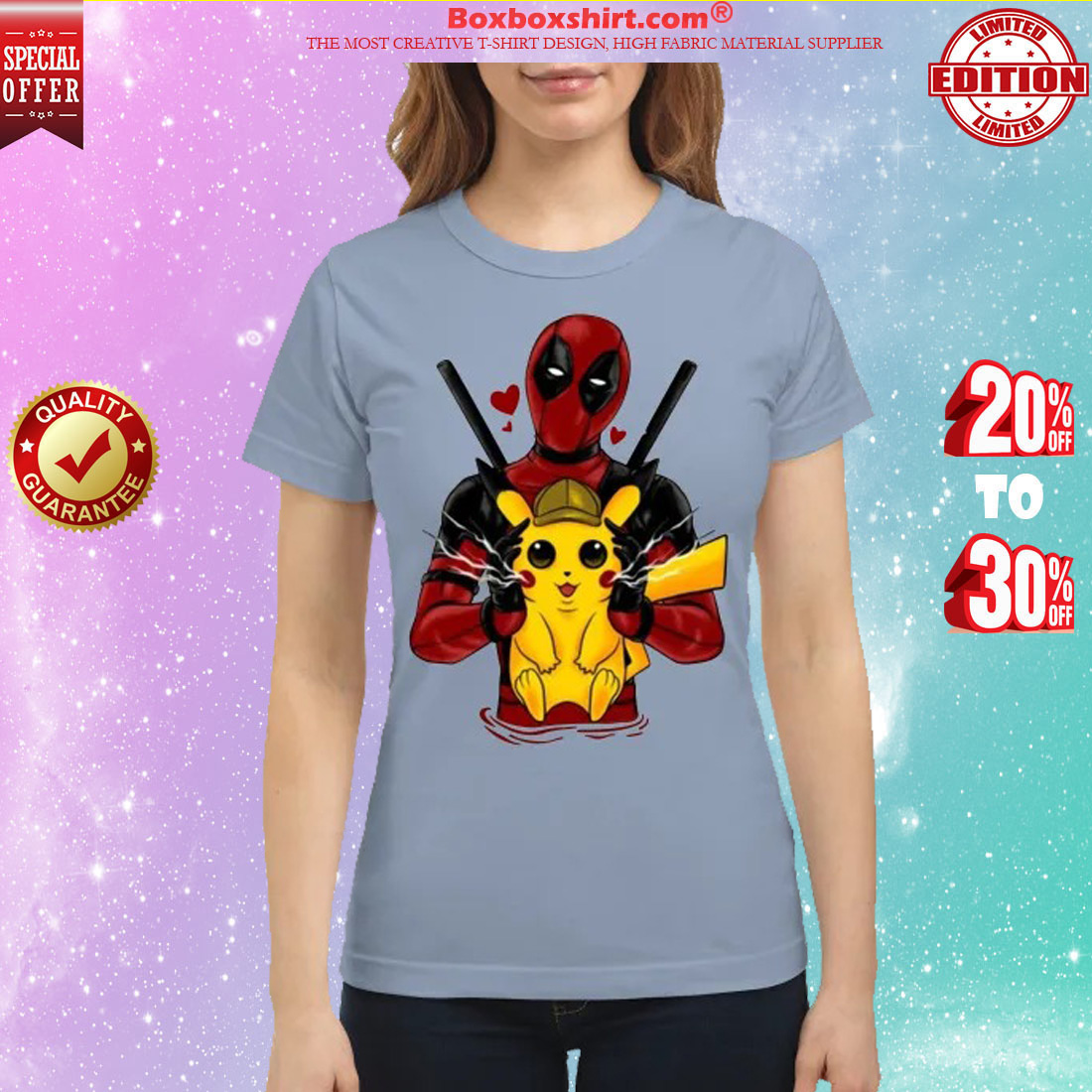 Deadpool hug pikachu classic shirt