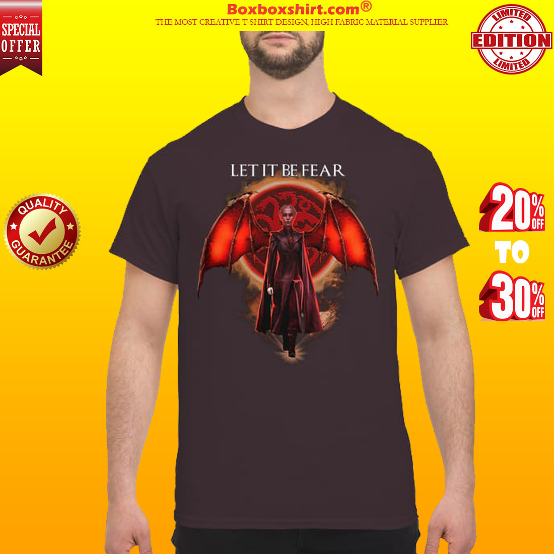 Game of Thrones let it be fear shirt