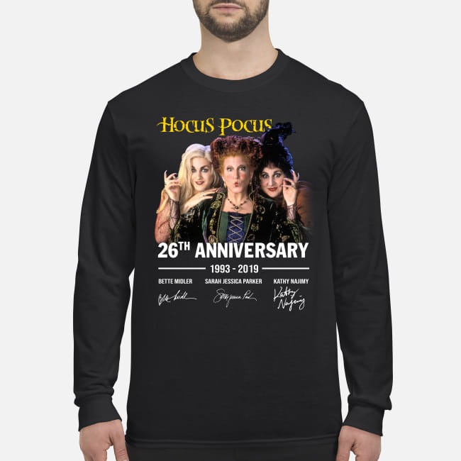 Hocus Pocus 26th anniversary signatures men's long sleeved shirt