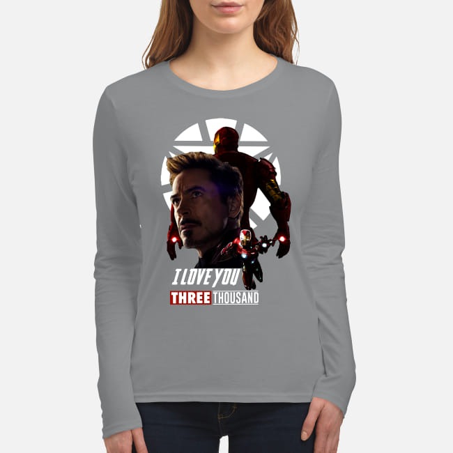 Iron man Stark I Love you Three Thousand women's long sleeved shirt