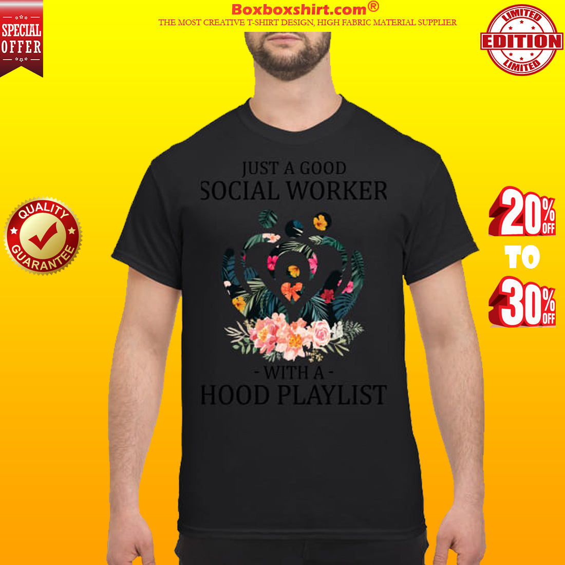 Just a good social worker with a hood playlist classic shirt