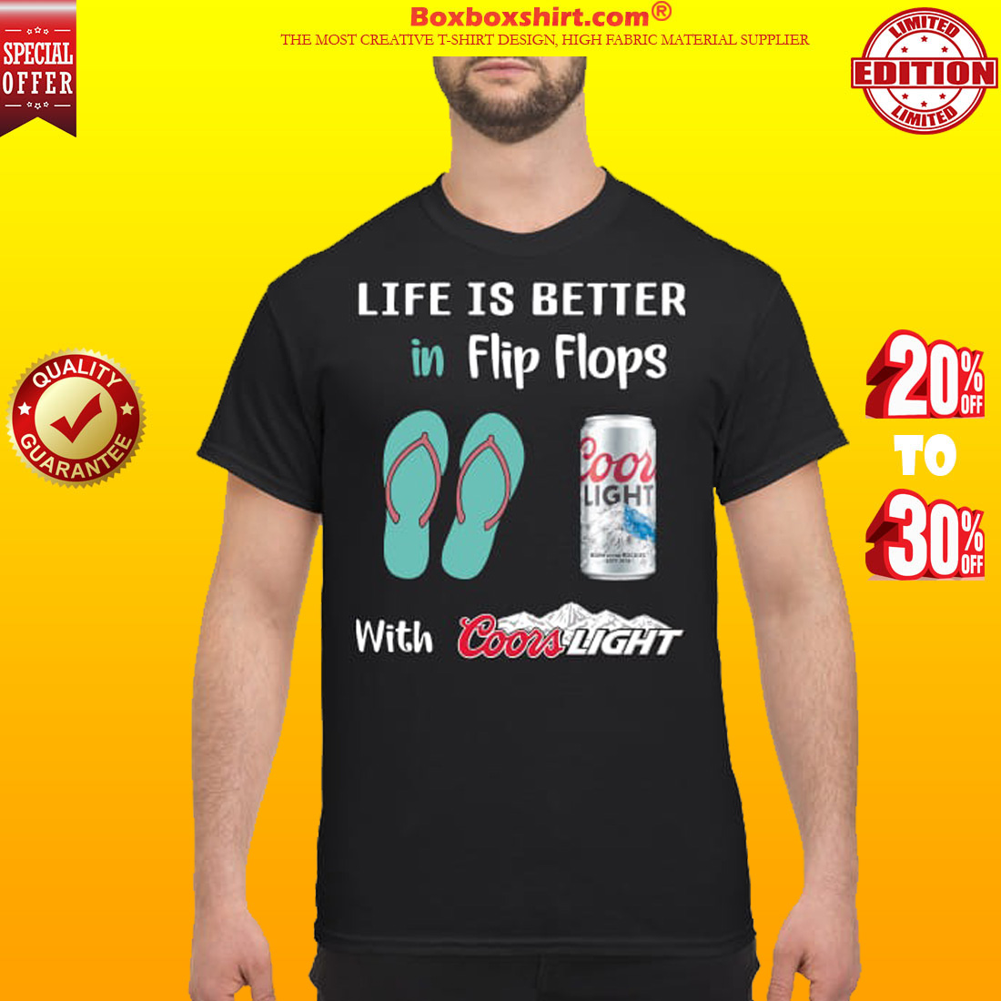 Life is better in flip flops with Coors light classic shirt