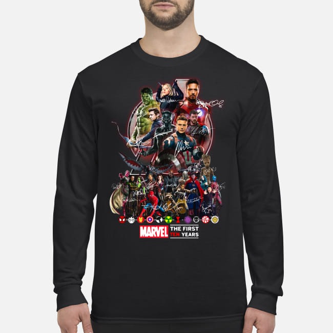 Marvel Avengers The first ten years men's long sleeved shirt