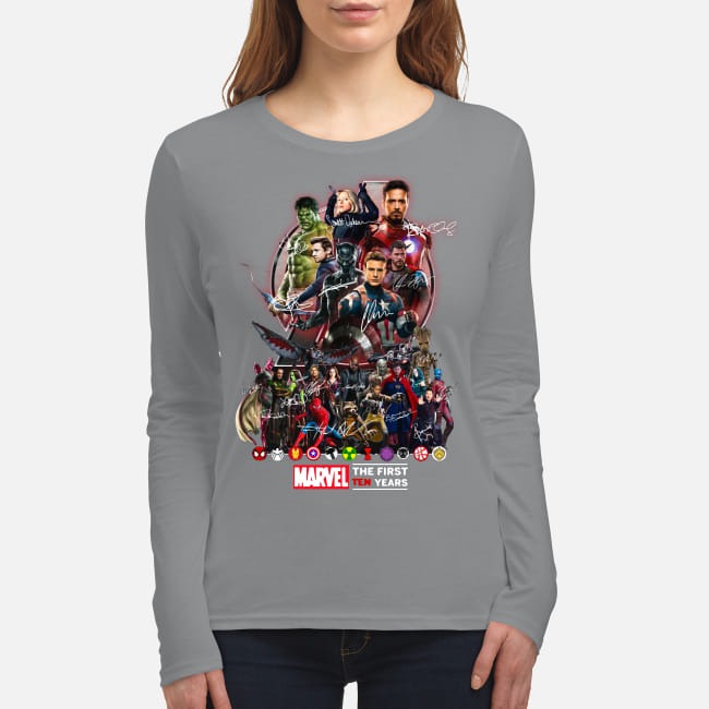 Marvel Avengers The first ten years women's long sleeved shirt