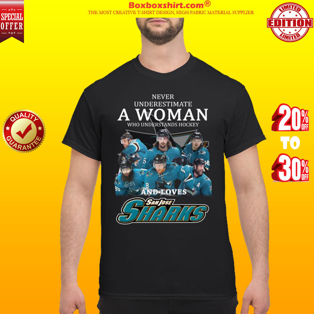 Never underestimate a woman who understands hockey and loves San Jose sharks classic shirt