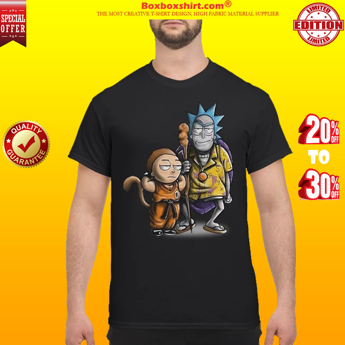 Rick and Morty dragon ball shirt