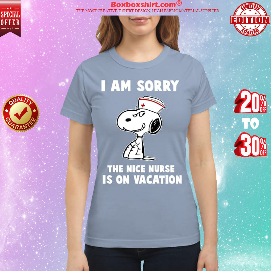 Snoopy I am sorry the nice nurse is on vacation classic shirt