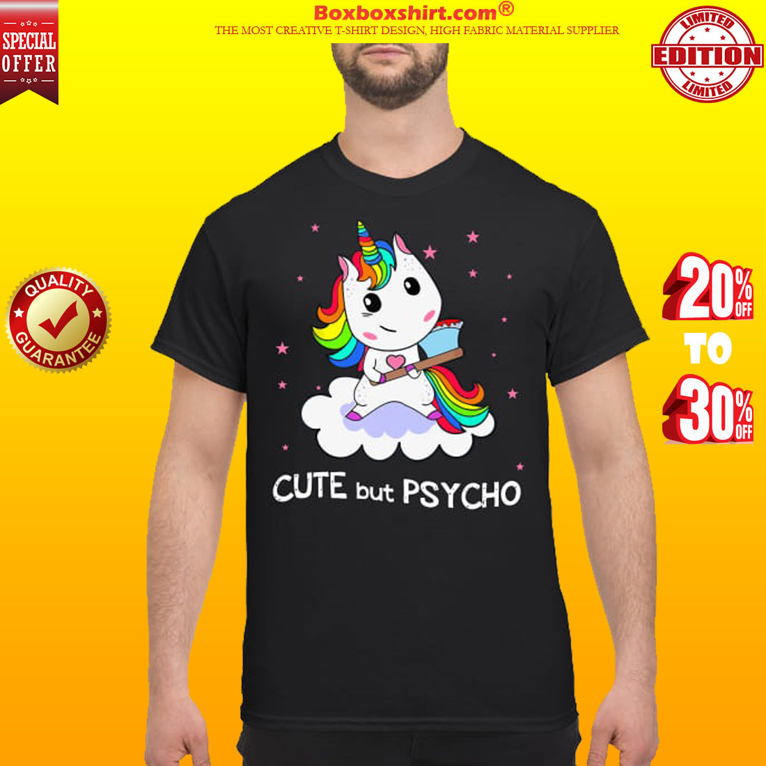 Unicorn cute but psycho classic shirt