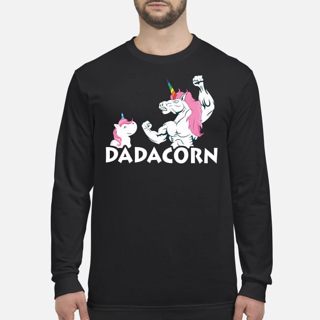 Unicorn dadacorn men's long sleeved shirt