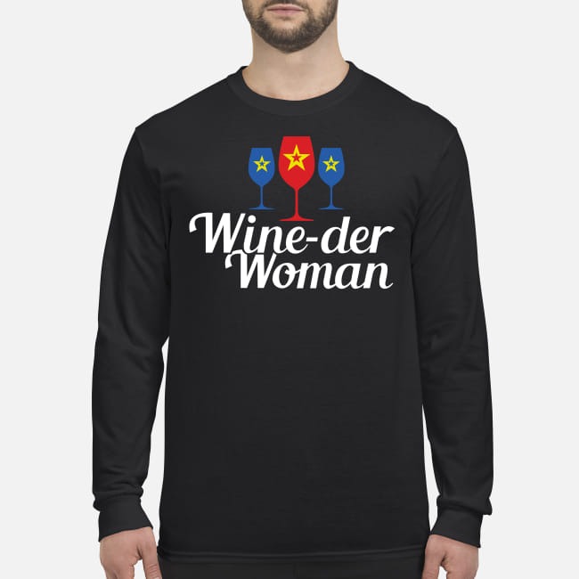 Wine der woman men's long sleeved shirt