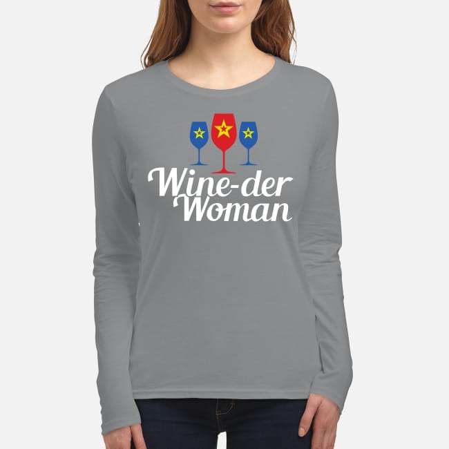 Wine der woman women's long sleeved shirt