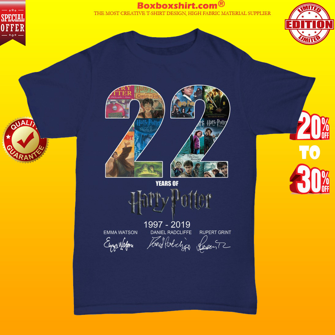 22 years of Harry Potter unisex tee shirt