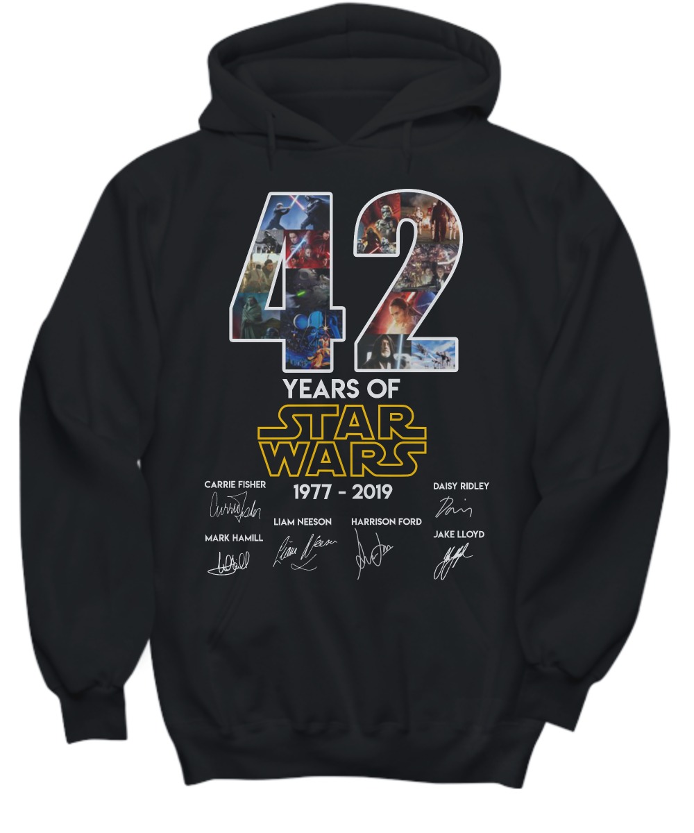 42 years of star wars 1997 2019 shirt and hoodie