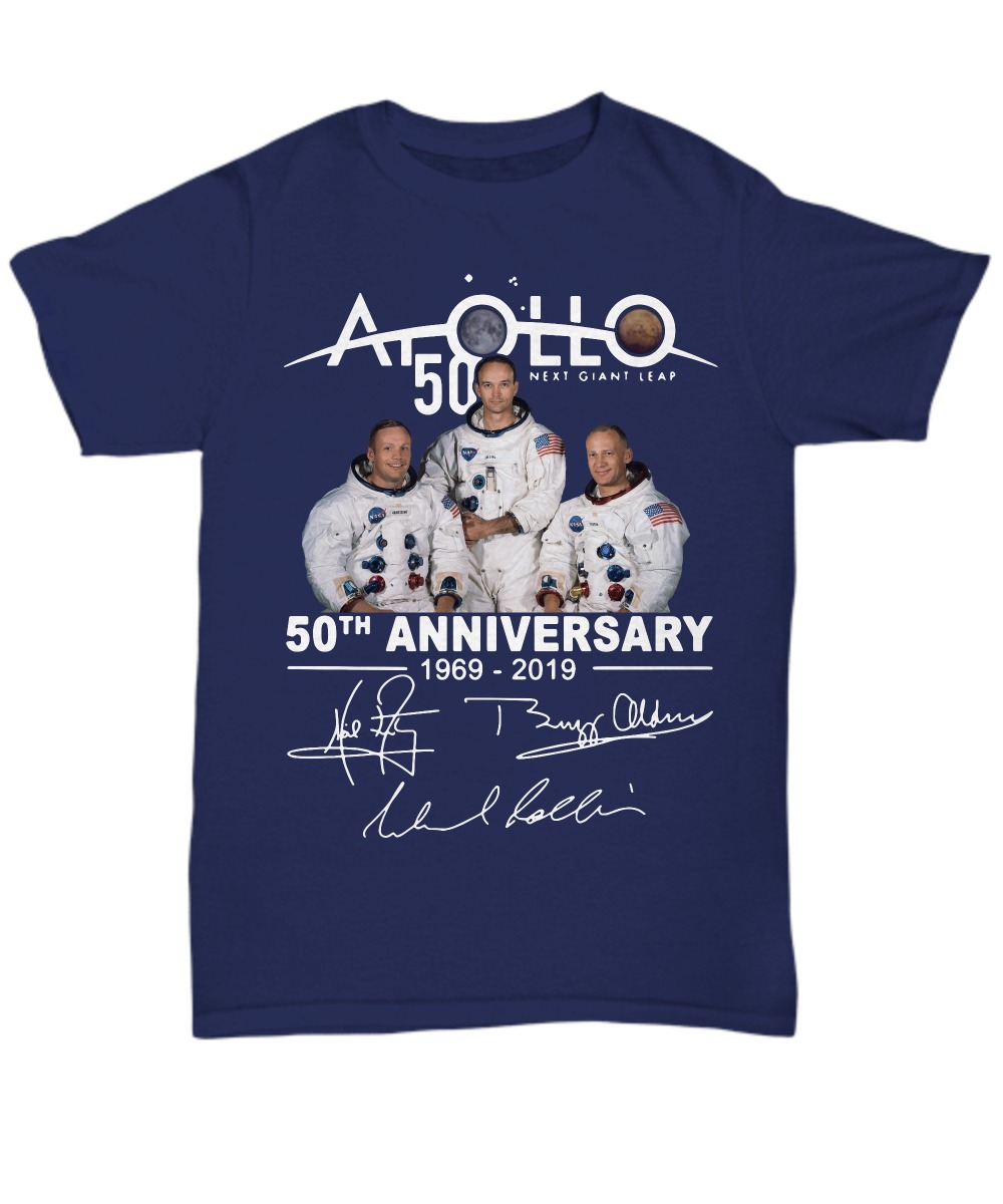 Apollo 50 next giant leap 50th anniversary 1969 2019 unisex tee shirt