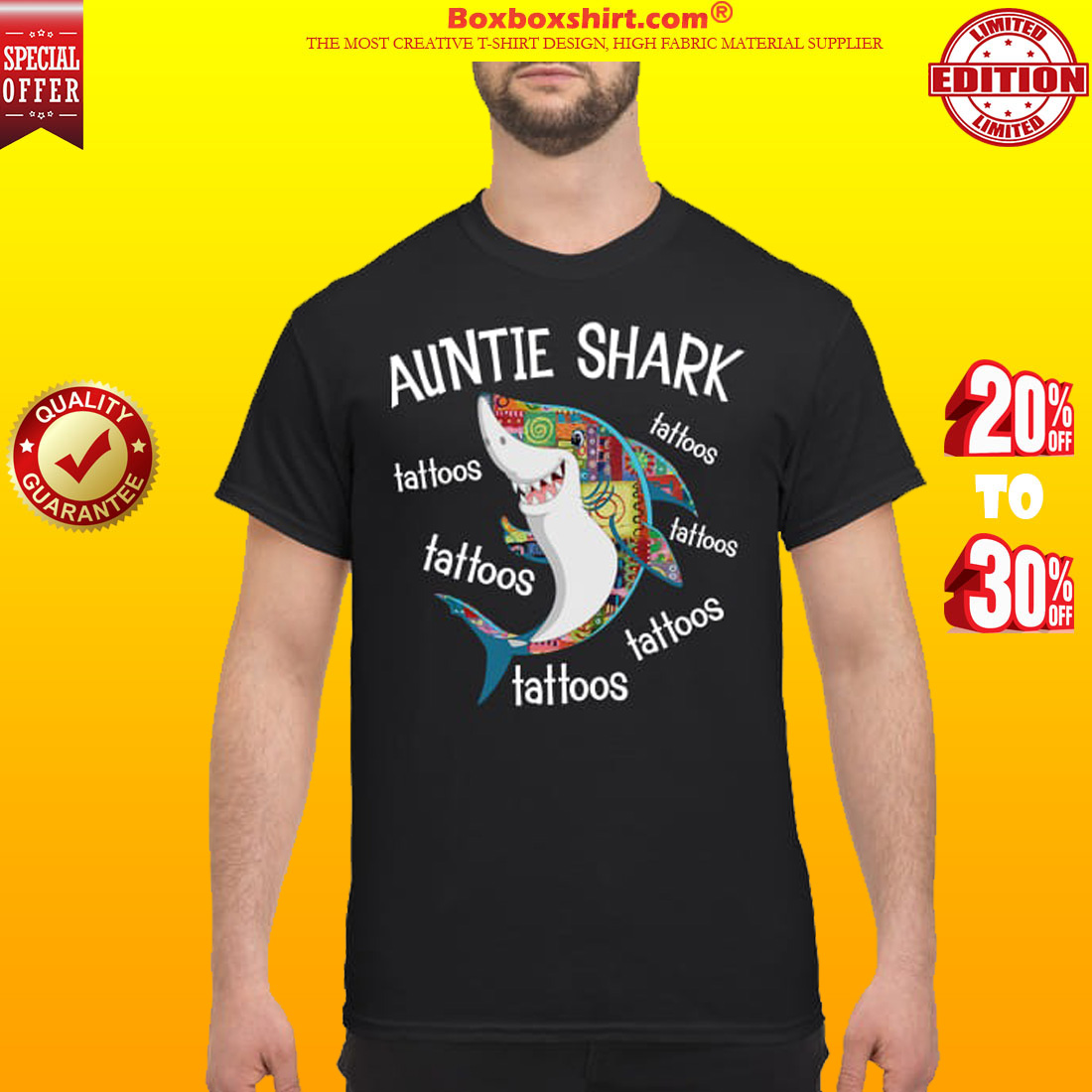 Auntie shark tattoos shirt