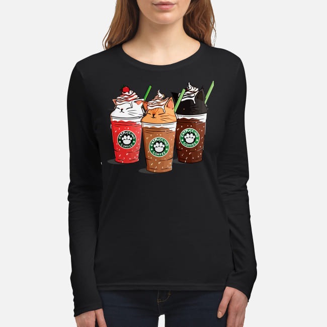 Catpuccino coffee women's long sleeved shirt