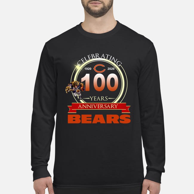 Celebrating 100 years anniversary Chicago bears men's long sleeved shirt