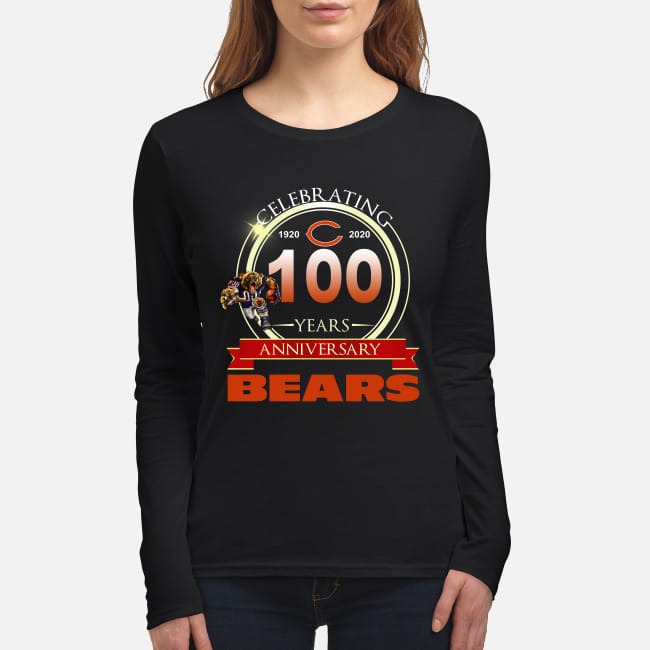 Celebrating 100 years anniversary Chicago bears women's long sleeved shirt