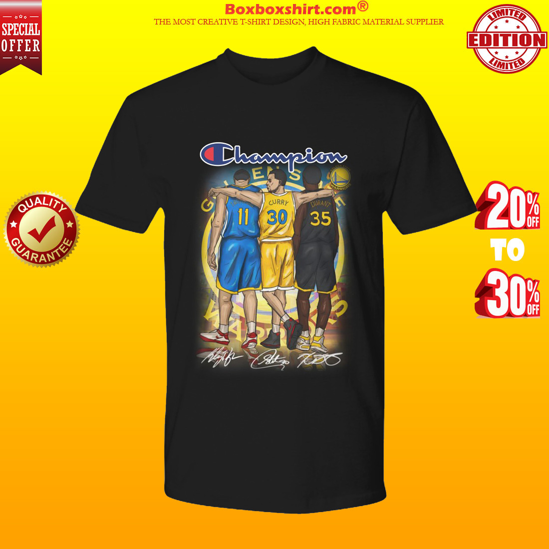 Champion Thompson Curry Durant shirt