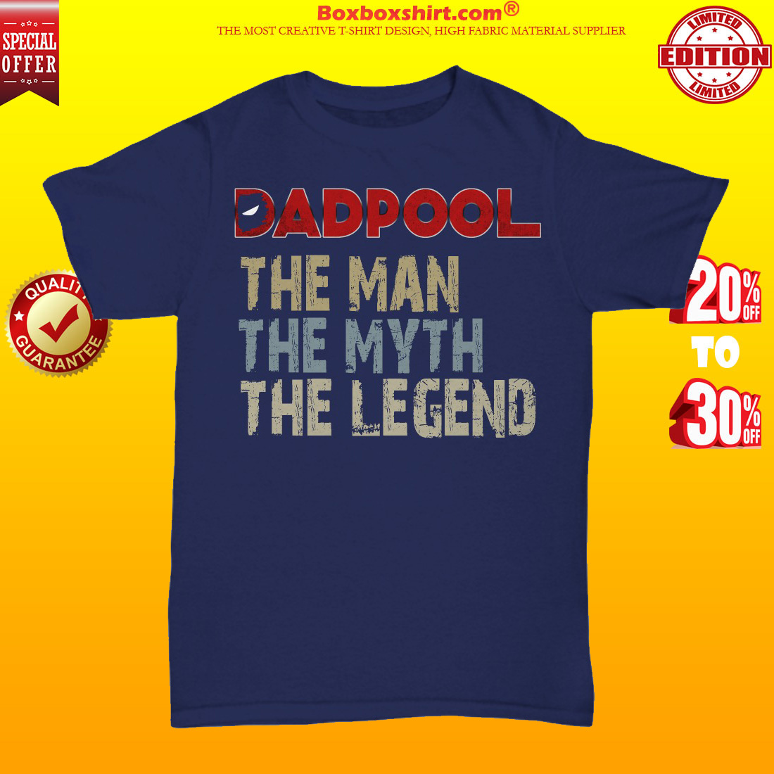 Dadpool the man the myth the legend unisex tee shirt