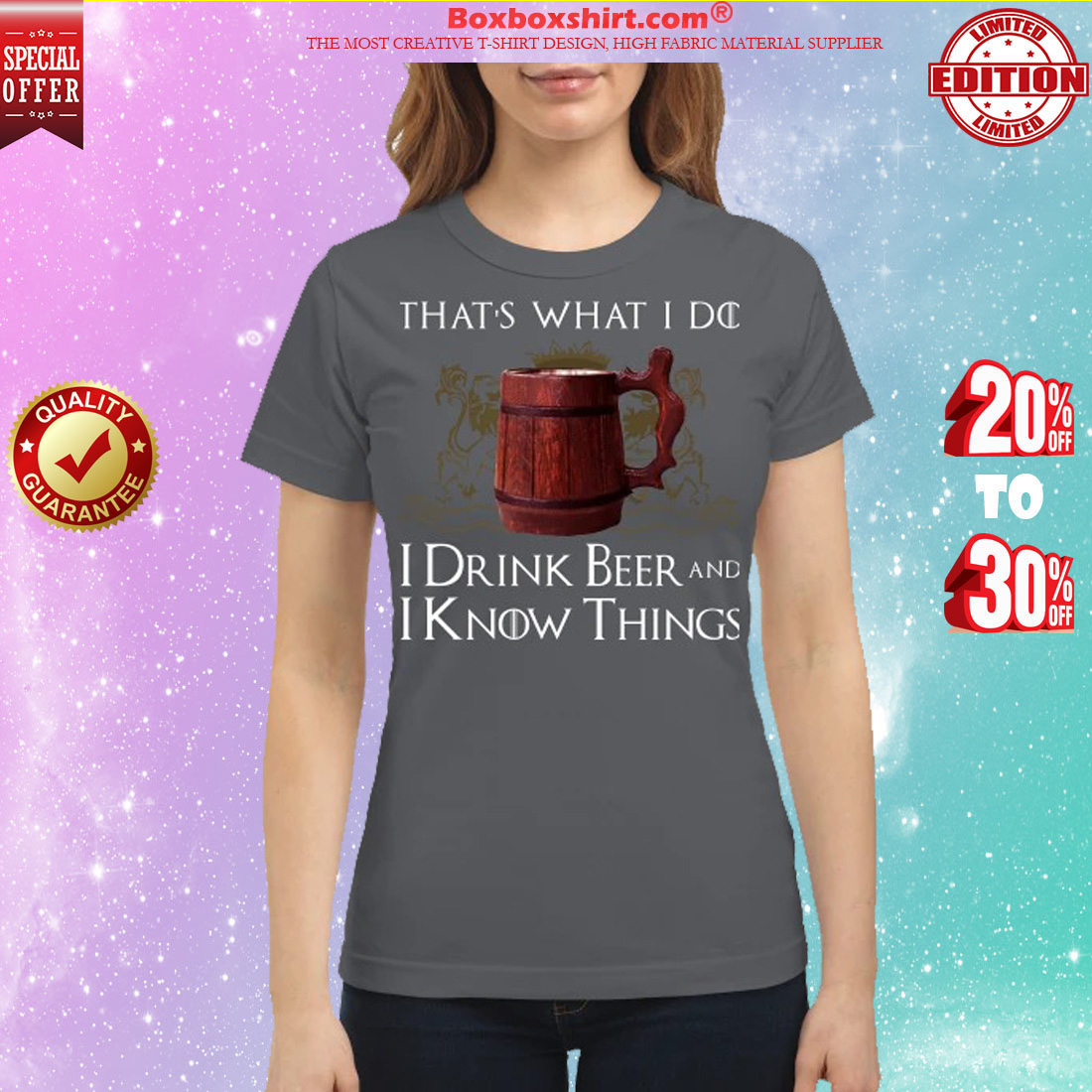 Game of Thrones that what I do I drink bee and I know things classic shirt