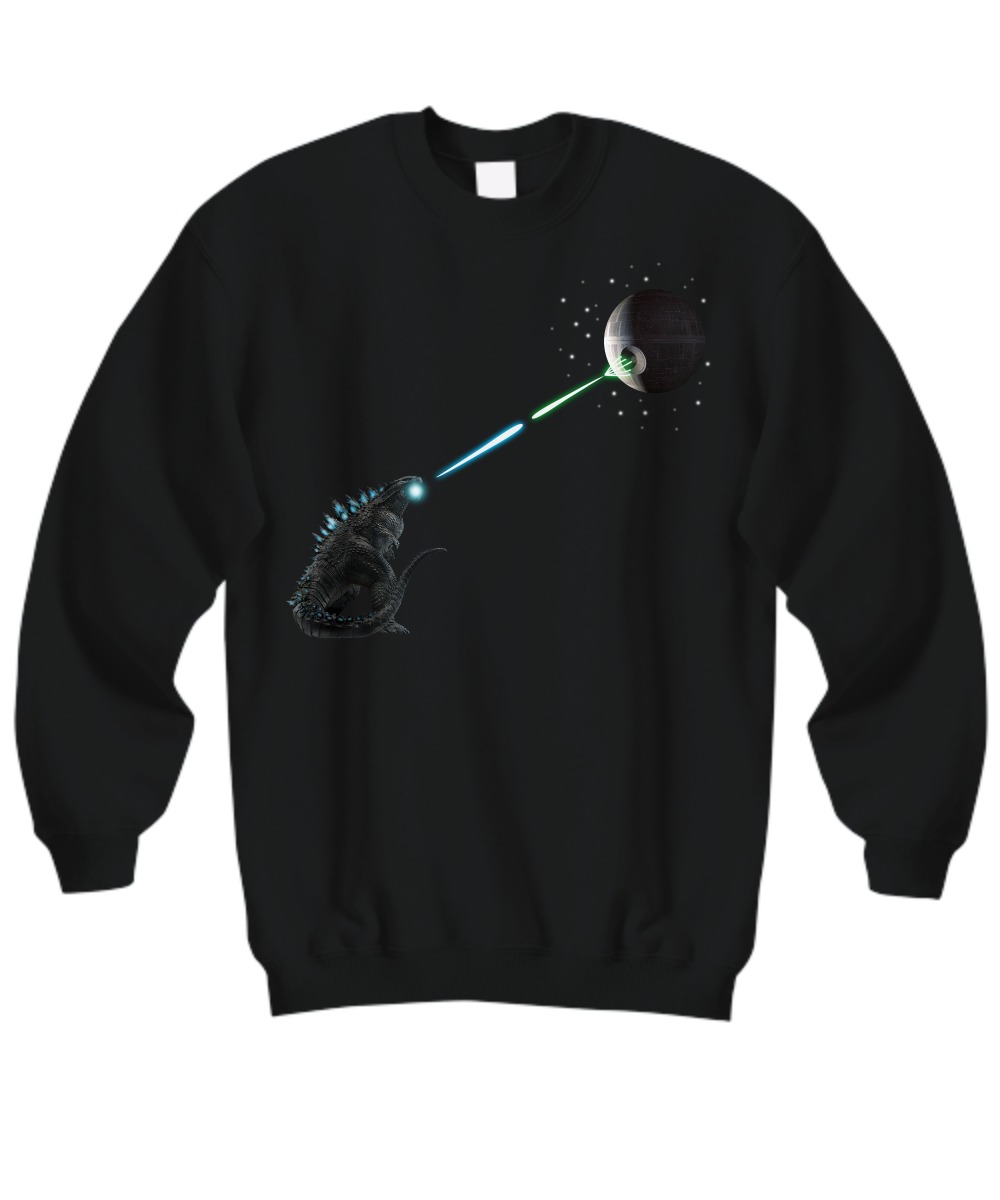 Godzilla and death star sweatshirt