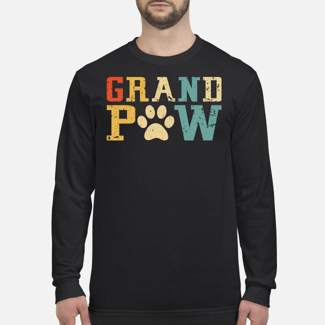Grand paw dog men's long sleeved shirt