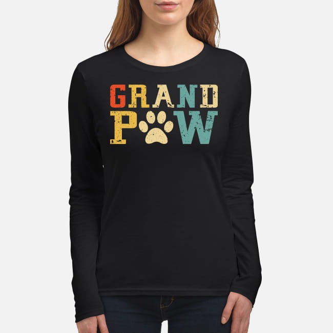 Grand paw dog women's long sleeved shirt
