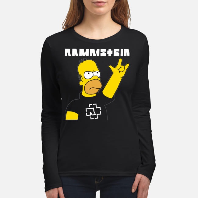 Homer simpson rammstein women's long sleeved shirt