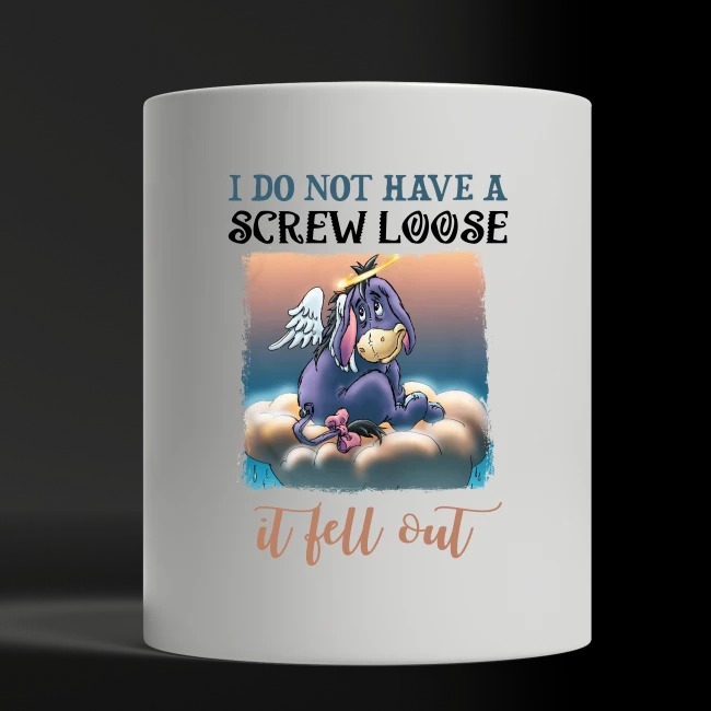 I do not have a screw loose it fell out white mug