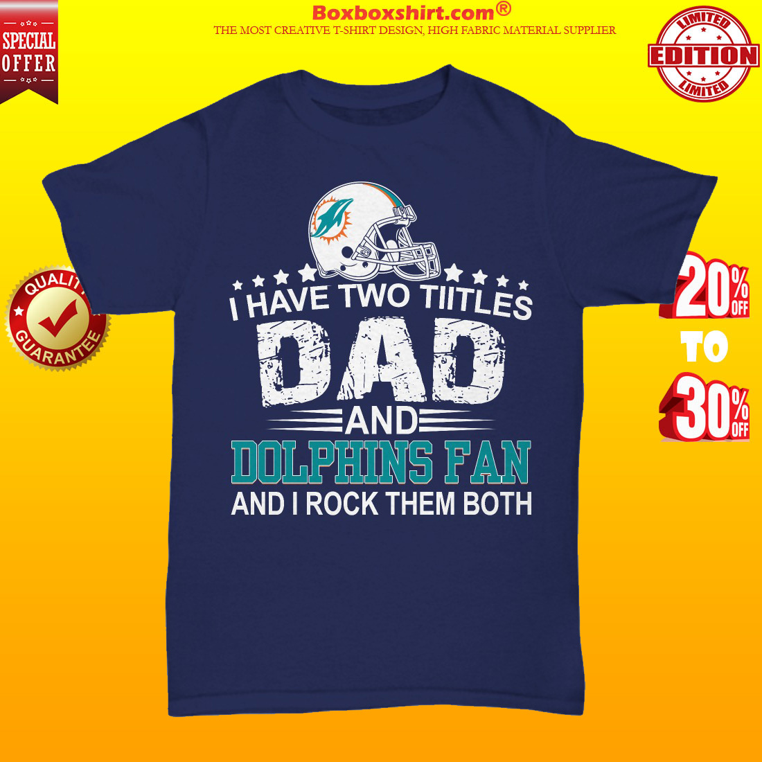 I have two titles dad and Dolphins fan and I rock them both unisex tee shirt