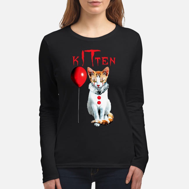 IT kitten cat women's long sleeved shirt
