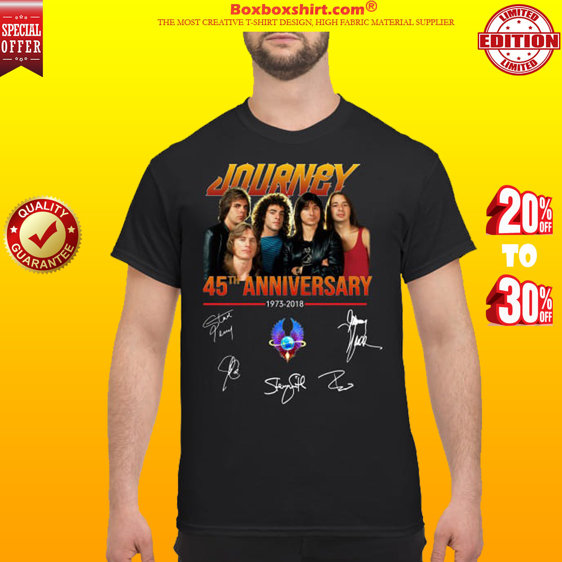 Journey 45th anniversary signatures classic shirt
