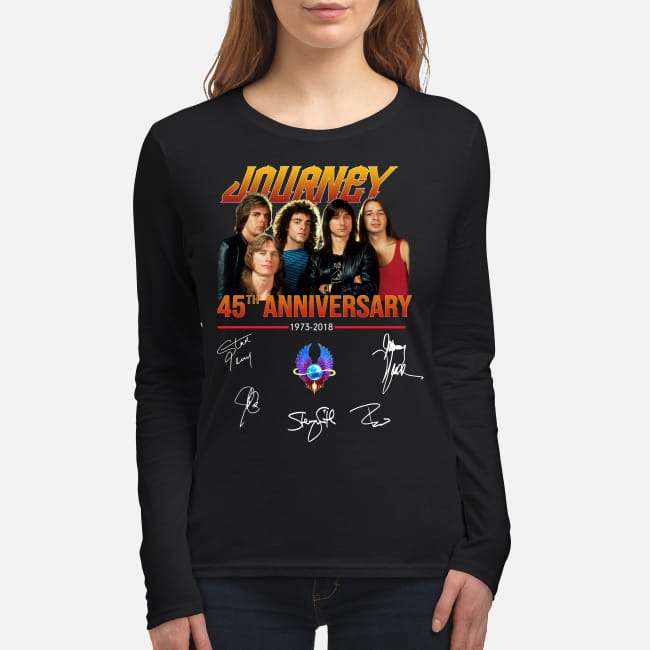 Journey 45th anniversary signatures women's long sleeved shirt