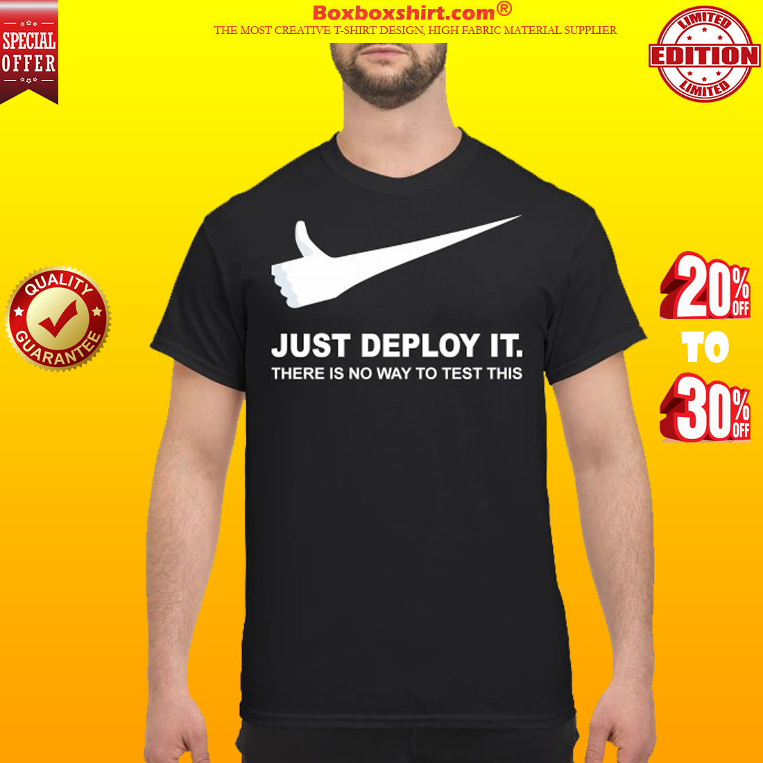 Just deploy it there is no way to test this classic shirt