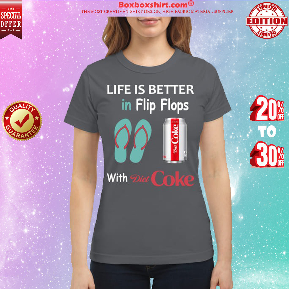Life is better in flip flops with Diet Coke classic shirt