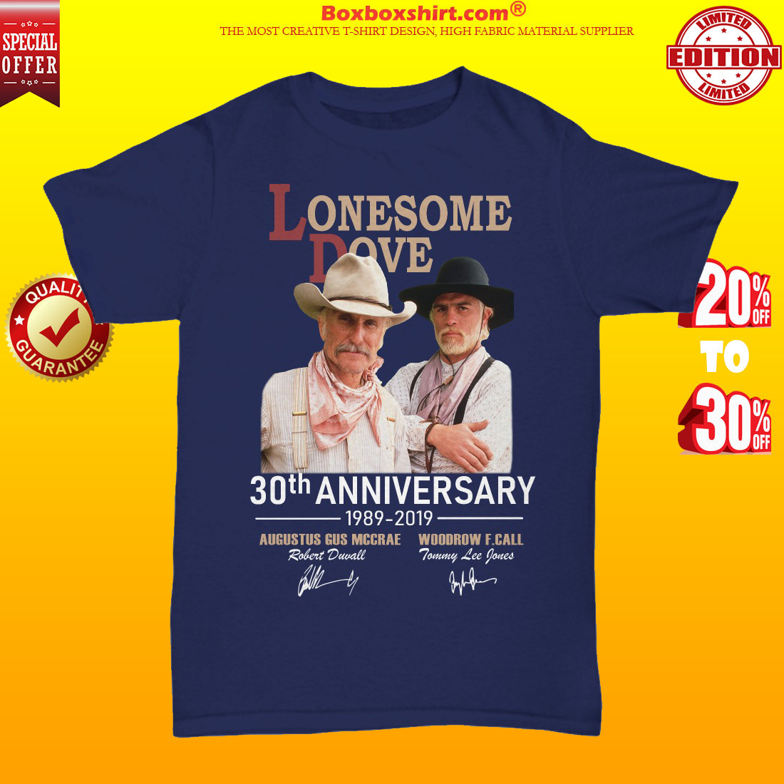 Lonesome Dove 30th anniversary 1989 2019 unisex tee shirt