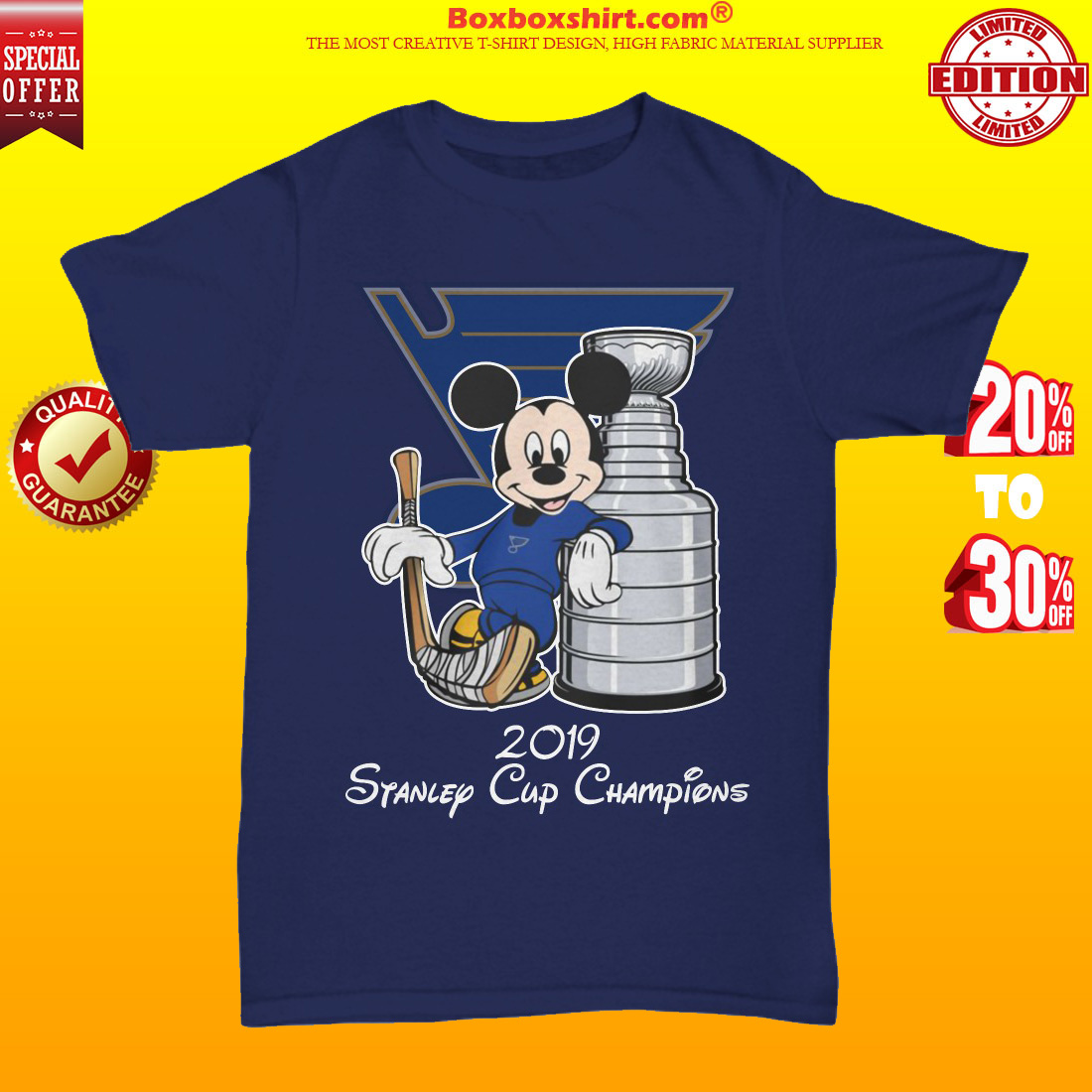 Mickey mouse 2019 Stanley cup champions unisex tee shirt