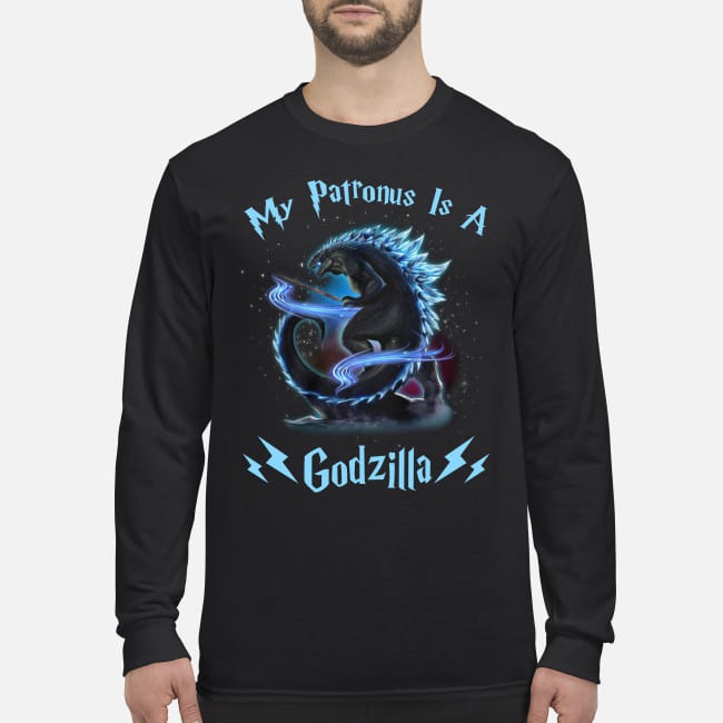 My Patronus is a Godzilla men's long sleeved shirt