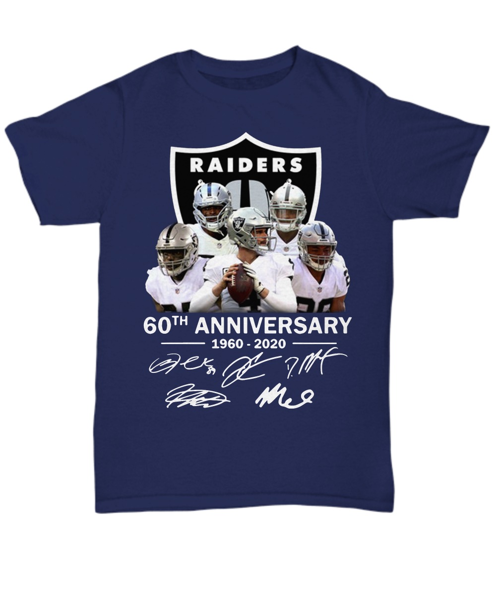 Oakland Raiders 60th anniversary 1960 2020 unisex tee shirt