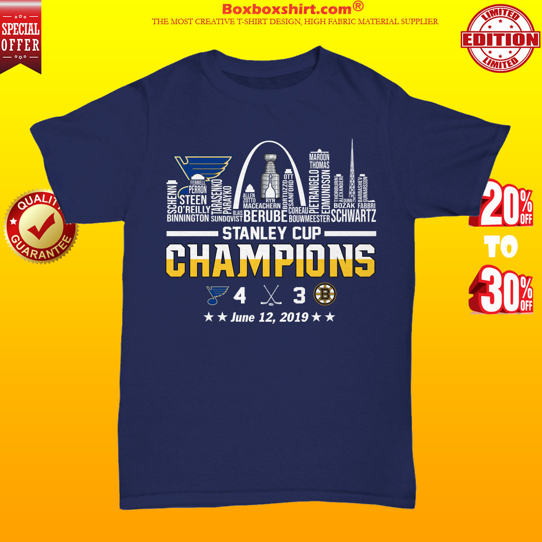 Stanley cup champions St Louis Blues unisex tee shirt