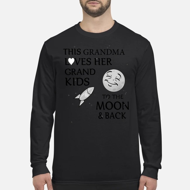 This grandma loves her grand kids to the moon and back men's long sleeved shirt