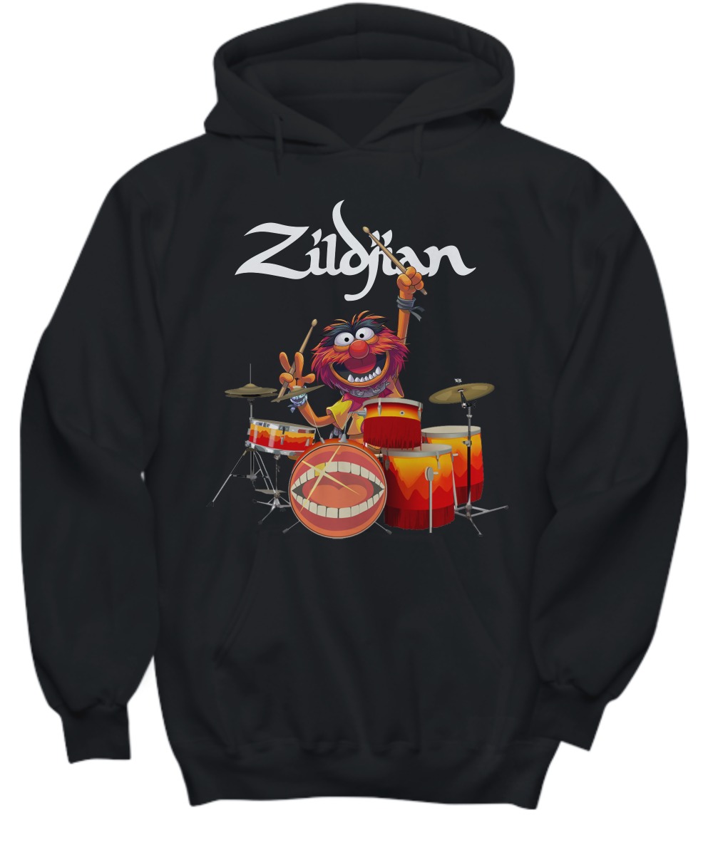 Zildjian muppet playing drums shirt and hoodie