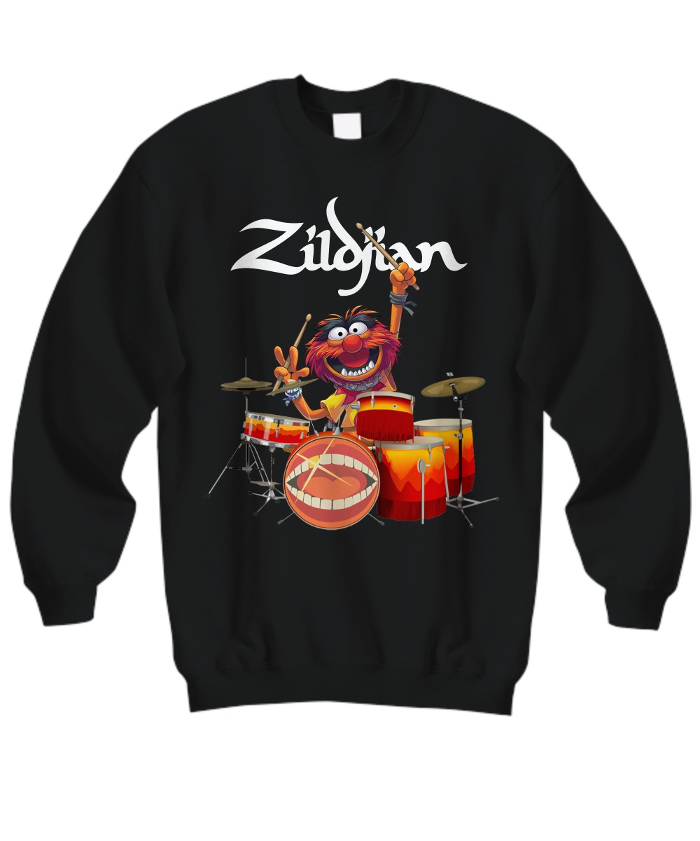 Zildjian muppet playing drums sweatshirt