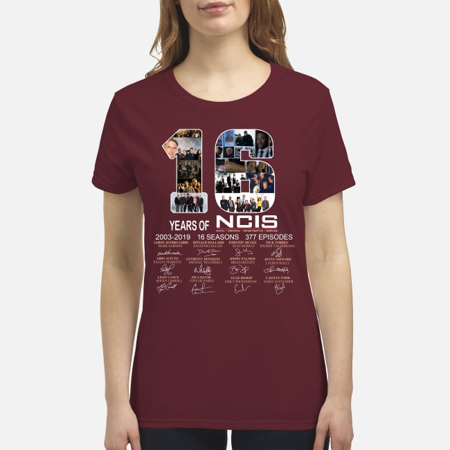16 years of NCIS 2003 2019 premium women's shirt