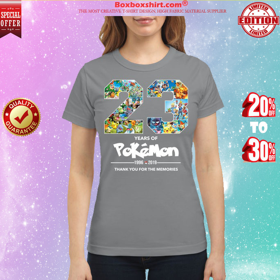 23 years of Pokemon 1996 2019 thank you for memories classic shirt